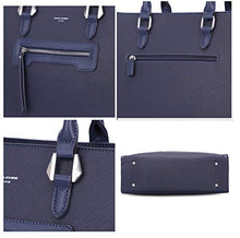 Carica l&#39;immagine nel visualizzatore di Gallery, David Jones - Borsa a Mano Donna Lavoro Grande Capacità - Tote Shopper Blu