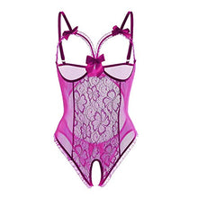 Carica l'immagine nel visualizzatore di Gallery, iMixCity Donna Pizzo Lingerie Esotico Tuta Babydoll Ad Anello Aperto...