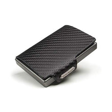 Carica l'immagine nel visualizzatore di Gallery, MONDRAGHI Miniwallet. Linea RACING CARBON. Portatessere in pelle e Carbon