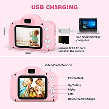 Carica l'immagine nel visualizzatore di Gallery, ASTGMI Macchina Fotografica Bambini, 12MP Mini Ricaricabile Fotocamera Digitale Bambina Videocamera Regalo per Ragazze Ragazzi 3-10 Anni, con Scheda 32 GB, Regali Giocattolo di Natale &amp; Compleanno