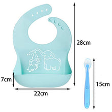 Carica l&#39;immagine nel visualizzatore di Gallery, Tomkity Bavaglini Impermeabile in Silicone 3pz In con Cucchiaino