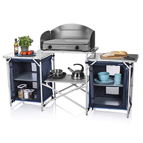 Campart Cucina da Esterni in Alluminio Malaga, Blu, 172 cm 172