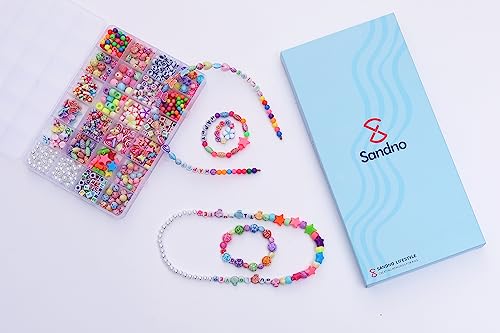 Kit Perline Per Braccialetti Fai Da Te - 5800 Pezzi Con Lettere E Accessori Per Creazioni - Foto 4