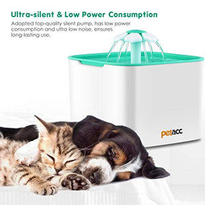 Petacc Fontana per Gatti Dispenser Acqua Erogatore Bianco e Verde - Ilgrandebazar