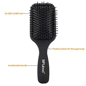 BFWood Spazzola Districante Rettangolare per Capelli Media, Perfetta per... - Ilgrandebazar