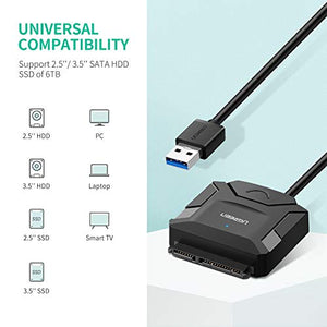 UGREEN Adattatore SATA USB 3.0 per SSD HDD 2.5’’3.5’’16TB con Alimentatore... - Ilgrandebazar
