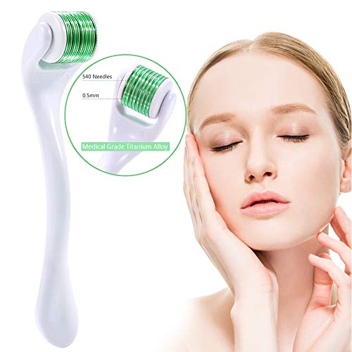 Titanio Micro-ago Derma Roller 0.5mm, 540-aghi Rullo Migliore Bianco1 - Ilgrandebazar