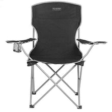 Carica l'immagine nel visualizzatore di Gallery, HIGHLANDER Sedia da Campeggio Pieghevole Outdoor Resistente e Nero