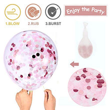 Carica l'immagine nel visualizzatore di Gallery, YMSZ Palloncini Bianchi Coriandoli Rosa, in Lattice Rosso Rosa da...