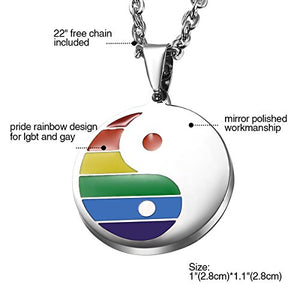 OIDEA Collana Tag Acciaio Inox per Gay/LGBT Modello Arcobaleno,LGBT... - Ilgrandebazar