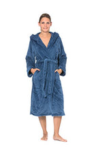 Carica l'immagine nel visualizzatore di Gallery, ZOLLNER Accappatoio in Microfibra Unisex, tg. L, Blu, Altri Colori Large, Blu