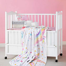 Carica l&#39;immagine nel visualizzatore di Gallery, WERNNSAI Unicorno Bambino Coperta Milestone - 150 x 100 cm A
