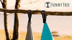 Funny Tree® Asciugamani in Microfibra (40cm x 80cm) sin bolsa de malla, Negro - Ilgrandebazar
