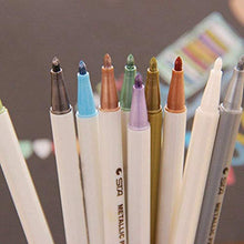 Carica l'immagine nel visualizzatore di Gallery, Lypumso Pennarelli Metallici, 10 Pezzi Colori Assortiti Penne per Album...