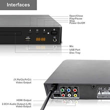 Carica l'immagine nel visualizzatore di Gallery, LONPOO Lettore DVD Compatto 1~6 Regione Libera (Porto HDMI, USB, RCA, Nero