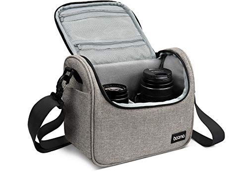 Boona - Custodia impermeabile in velluto per fotocamera e Camera case, grigio