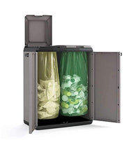 Carica l'immagine nel visualizzatore di Gallery, Keter 9736000 Split Cabinet Recycling Basic 68 x 39 x 85 H, Grigio, 68x39x85...