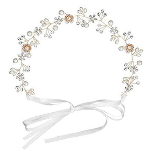 INTVN Copricapo da sposa Fiori Perle Strass Fascia per Capelli Accessori per... - Ilgrandebazar