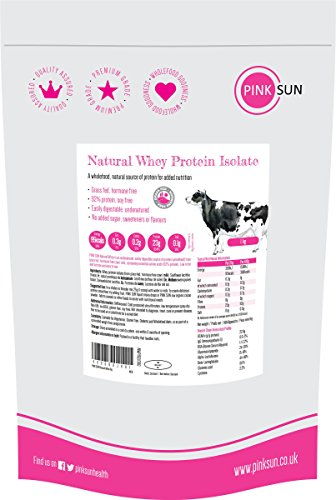 PINK SUN Proteine del Siero Latte in Polvere Isolare 1kg Neutro Natural...