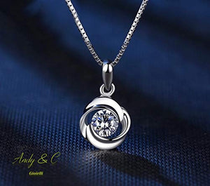 Andy & C Infinity Collana Donna Ragazza Argento 925 Cristalli Pendente Mamma... - Ilgrandebazar