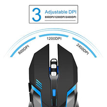 Carica l&#39;immagine nel visualizzatore di Gallery, TENMOS X96 Ricaricabile Wireless Gaming Mouse, Ottico Retroilluminato Mouse...