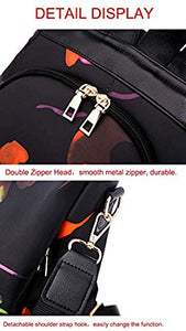 Wishliker Zaino Casual per Donna,Oxford Zainetto Mano Tracolla Farfalla Rossa