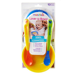 Munchkin 012106 Kit Svezzamento 10 Pezzi: 4 Ciotole con Coperchio e 2... - Ilgrandebazar