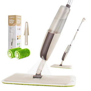 CXhome Spray Mop,Mocio in Microfibra con spruzzatore e capacità Grigio-verde