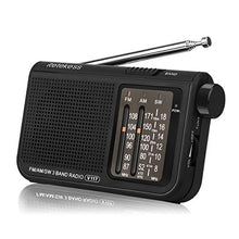 Carica l&#39;immagine nel visualizzatore di Gallery, Retekess V117 - Radio portatile FM/AM/SW con manopola di regolazione, nero