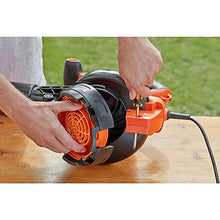 Carica l'immagine nel visualizzatore di Gallery, Black+Decker Beblv301 Soffiatore Elettrico, Trituratore, Aspiratore Foglie Capacità Di Raccolta 72 Litri, 3000 W, Nero Arancione, ‎64 x 39 x 44 cm; 6 Kg