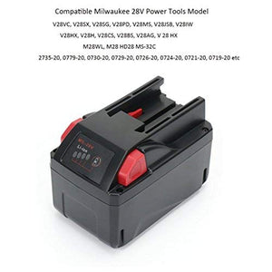 REEXBON Milwaukee 28V 3.0Ah Li-ion Batteria di Ricambio per