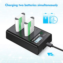 Carica l&#39;immagine nel visualizzatore di Gallery, Powerextra - Set di 2 batterie ricambio NP-BX1 e caricabatterie doppio...