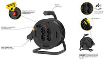 Carica l'immagine nel visualizzatore di Gallery, Vimar 0P32730 Avvolgicavo 16A 4 uscite universali 15m