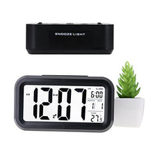 Carica l'immagine nel visualizzatore di Gallery, Cisixin Display LCD Digitale Sveglia Snooze di Ripetizione Nero - Ilgrandebazar