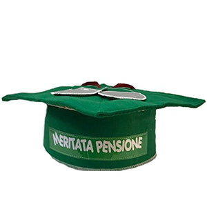 Mr. Gadgets Pensione tocco in feltro verde con scritta meritata pensione per... - Ilgrandebazar