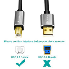 Carica l&#39;immagine nel visualizzatore di Gallery, [3M]Cavo Stampante 3 Metri , POSUGEAR USB 2.0 Cavetto Placcato oro per...