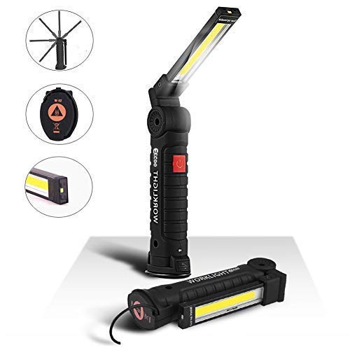 Lampada da Lavoro 800LM Ultra Luminoso, USB Ricaricabile COB Lampade di... - Ilgrandebazar
