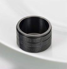 Carica l&#39;immagine nel visualizzatore di Gallery, HIJONES Squillare Numeri Arabi Blu Nottilucenti Rotanti Uomini Acciaio Nero - Ilgrandebazar