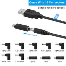 Carica l'immagine nel visualizzatore di Gallery, BERLS Cavo Alimentazione Universale 5V, USB a 5.5 * 2.1mm Filo Caricatore...