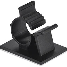 Carica l'immagine nel visualizzatore di Gallery, Autoadesivo Clip Cavo Fermacavi Supporto, Nero, 50 Pezzi
