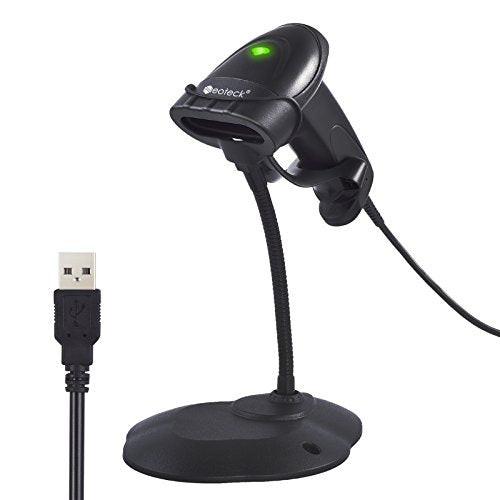 Neoteck Barcode Scanner USB Lettore Codice a Barre Automatico con Lungo Nero
