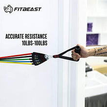 Carica l&#39;immagine nel visualizzatore di Gallery, FitBeast Bande Elastici Fitness, Fasce per Allenamento Elastico Fitness Fino...