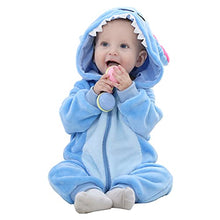 Carica l'immagine nel visualizzatore di Gallery, Unisex Bambino Inverno Pagliaccetto Coniglio Tigre Cucire Animale Stile Flanella Cosplay Halloween Costume Attrezzatura