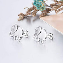 Carica l&#39;immagine nel visualizzatore di Gallery, Orecchini di Elefante in Argento Sterling 925 Gioielli per Donne Ragazze