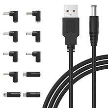 Carica l'immagine nel visualizzatore di Gallery, BERLS Cavo Alimentazione Universale 5V, USB a 5.5 * 2.1mm Filo Caricatore...