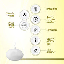 Carica l&#39;immagine nel visualizzatore di Gallery, Bolsius Candele galleggianti Decorative, Cera, Bianco, 4.5cm w X 3cm Bianco