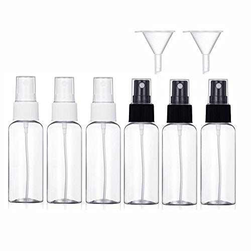 Flacone Spray Atomizzatore Vuoto Plastica Set Di Bottiglie Da 6 x 50ml