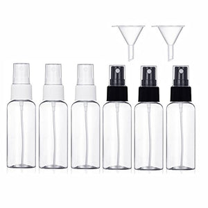 Flacone Spray Atomizzatore Vuoto Plastica Set Di Bottiglie Da 6 x 50ml