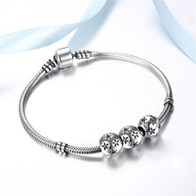 Carica l&#39;immagine nel visualizzatore di Gallery, HMILYDYK, Perlina rotonda in argento Sterling 925 con cristalli bianchi... - Ilgrandebazar