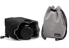 Carica l&#39;immagine nel visualizzatore di Gallery, Baona - Borsa per fotocamera e obiettivo in velluto, Square M, Nero